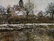 Claude Monet Effet de neige a Vetheul painting